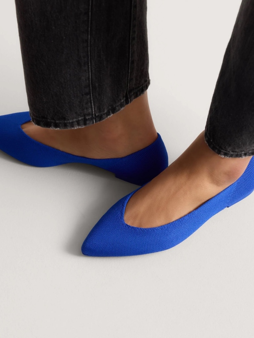 NIB Rothy's The Point 111 Blue Flats Women's Size 8 NEW in Box - Picture 2 of 10